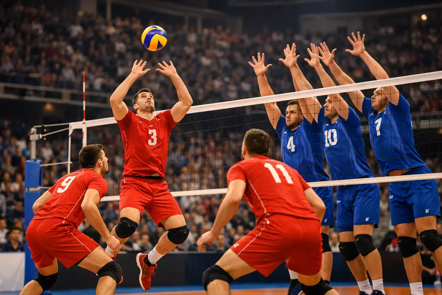Volleyball-Europameisterschaft mit europäischen Nationalteams