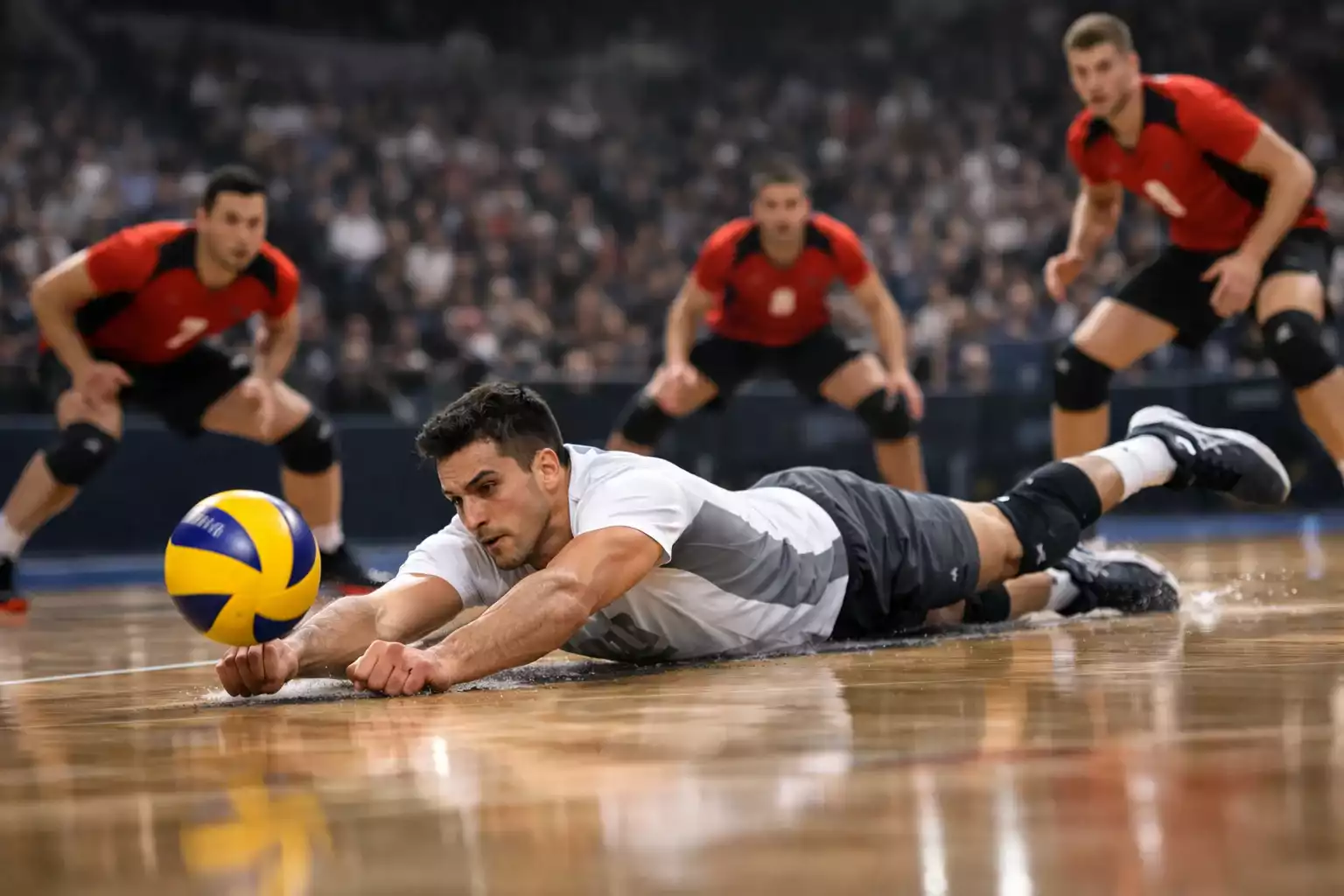Volleyball Nations League Spiel mit internationalen Teams
